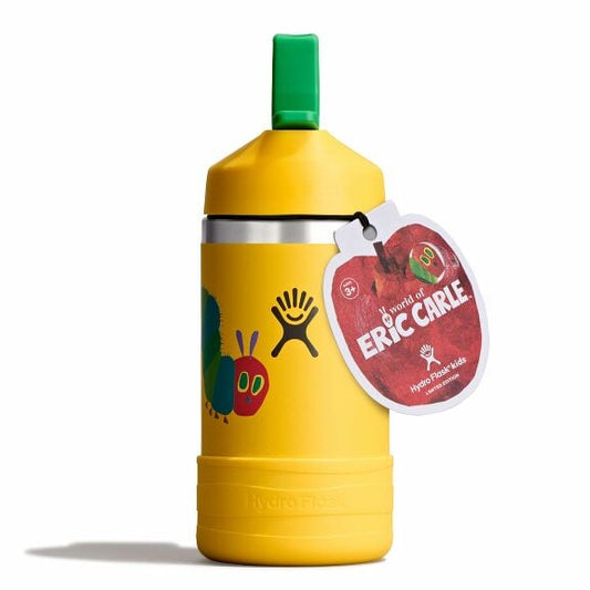 kids-12-oz-bottle-world-of-eric-carletm-z9 le26-w12-1000-kids-12-oz-wide-straw-cap-and-boot-yellow-caterpillar-straight-lid-open-withtag.jpg